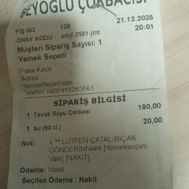 Siparişimde Onayım Olmadan Gizli Bahşiş Eklendi İade Ve Açıklama Bekliyorum