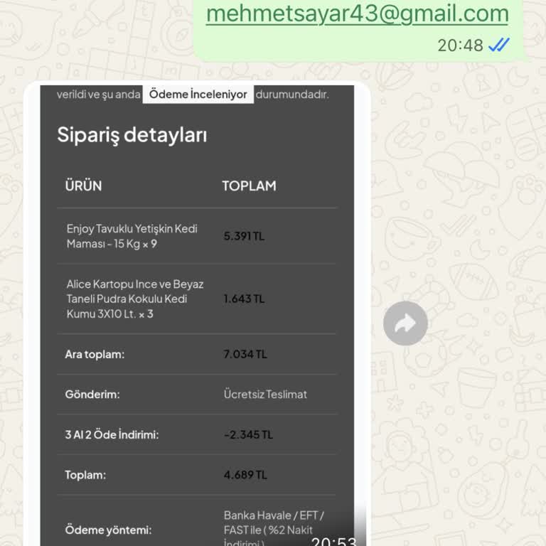 Ödeme Yapıldı Sipariş Gönderilmedi Mağduriyetim Giderilsin