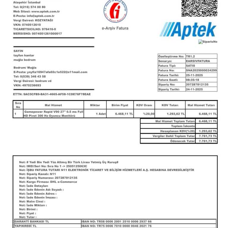 Sıfır Alınan Monitör Arızalı Geldi, İade Ve Garanti Sürecinde Mağduriyet Yaşıyorum