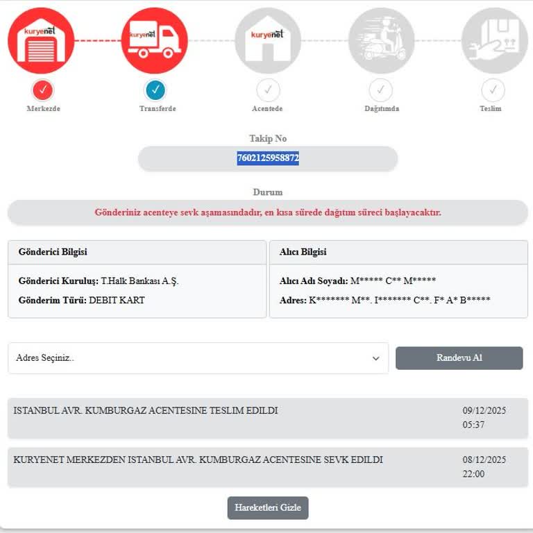 Kredi Kartım Kayıp: Teslim Edilmedi, Takip Edilemiyor