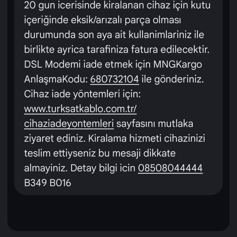 Kablo Net Hesabıma 3.850 TL Tutarında Modem Ücreti Faturası Yansıtılmış Durumdadır