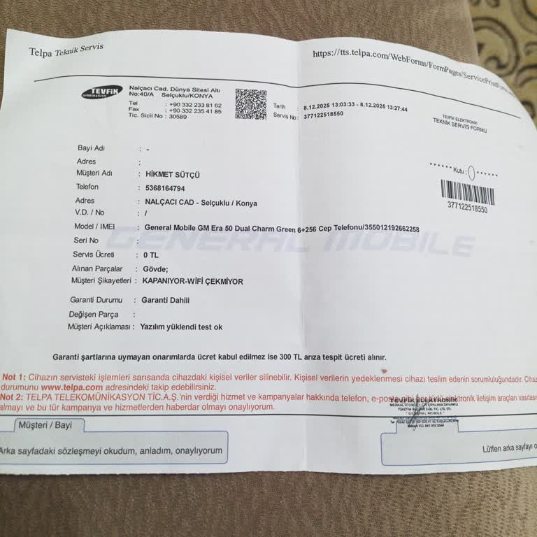 Sürekli Arızalanan Telefon İçin Kalıcı Çözüm Ve Ücret İadesi Talebim