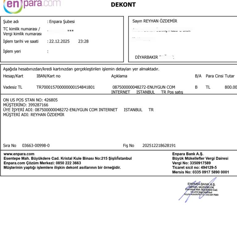 Ödeme Yapıldı, Bilet Oluşturulmadı: Mağduriyetimin Giderilmesini Talep Ediyorum