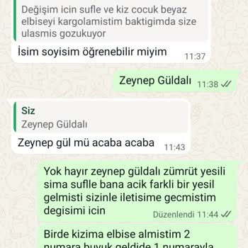Değişim Talebim Karşılanmadı, Ürünlerim Ve Ücretim Hakkında Belirsizlik Yaşıyorum