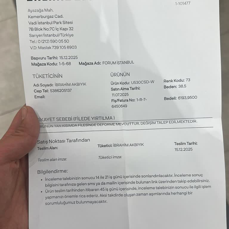 Yüksek Fiyatlı Ayakkabıda Kısa Sürede Oluşan Hasar Ve Olumsuz Müşteri Hizmeti