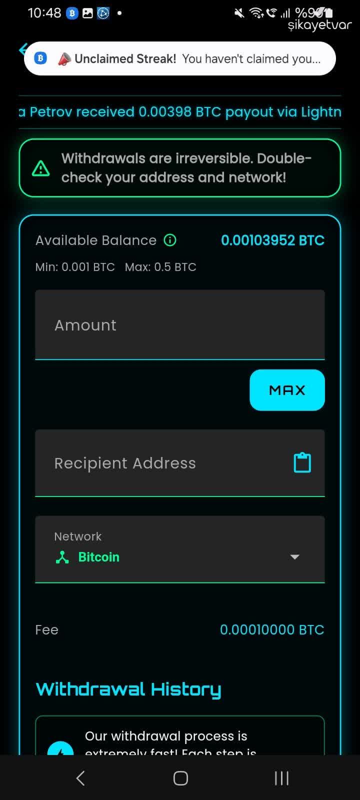 Google Play Bitcoin Mining Uygulamasında Çekim Sorunu Ve Destek Eksikliği -  Şikayetvar