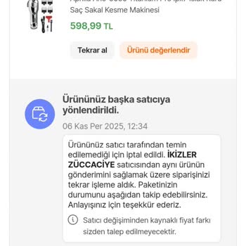 Siparişim İptal Edildi Ürün Daha Pahalıya Tekrar Satılıyor Mağduriyetim Giderilmedi