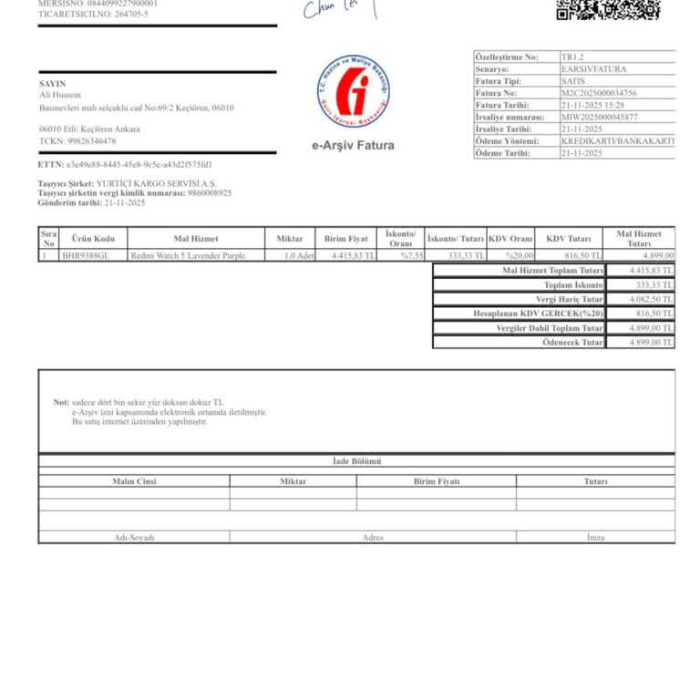 Yanlış Ürün Gönderimi Ve Geciken İade Süreci Nedeniyle Mağduriyet