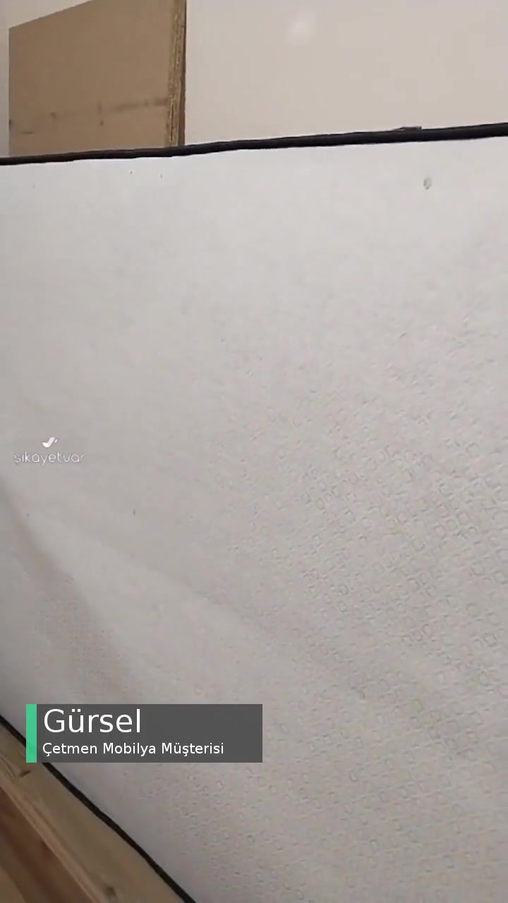 Çetmen Mobilya Bozuk Yatağın Ve Kırılan Yatağın Değiştirilmesi Talebi videonun kapak resmi