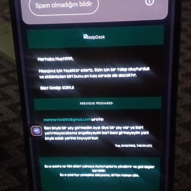 Hesaba Yatırılan 300 TL’nin Kredilendirilememesi Ve Müşteri Destek Tarafından Oyalama