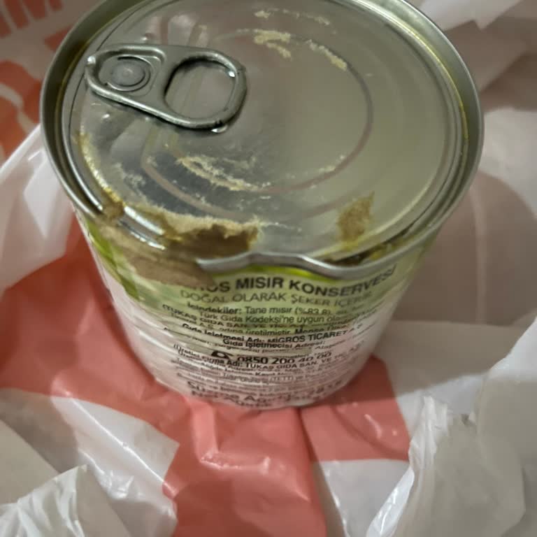 Migros Mısır Konservesi Hasarlı Ve Sızıntılı Geldi Sağlık Riski İade Talebi