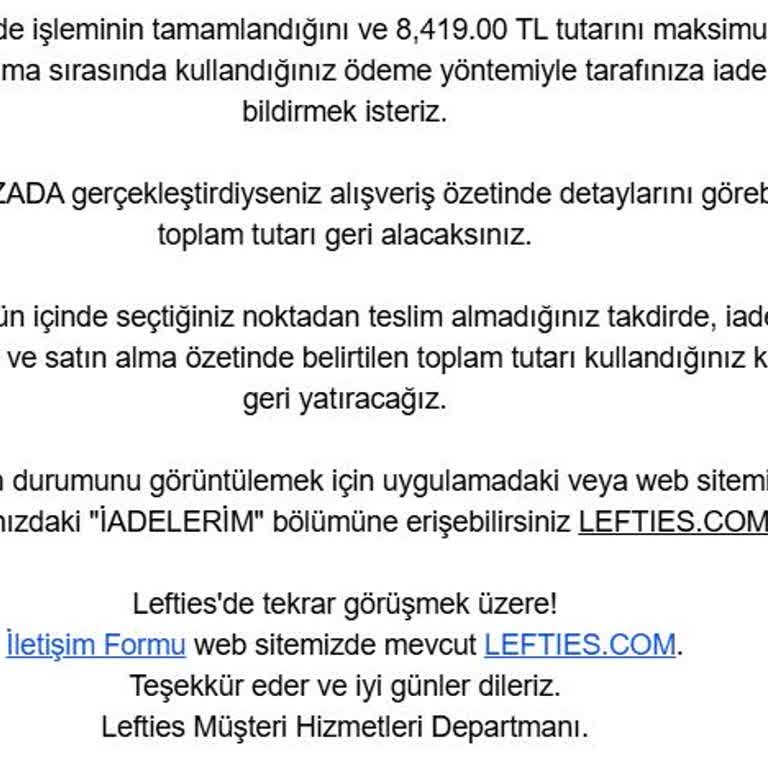 8.458 TL Değerindeki Teslim Edilmemiş Sipariş Ve Yetkisiz İade
