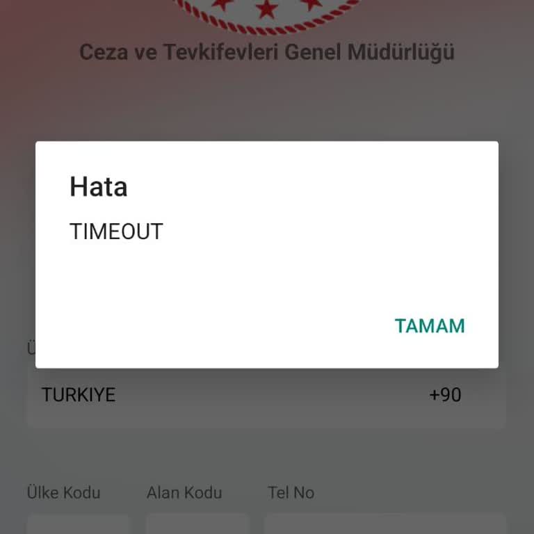 E‑Görüş Görüntülü Görüşmede Sürekli Zaman Aşımı Hatası