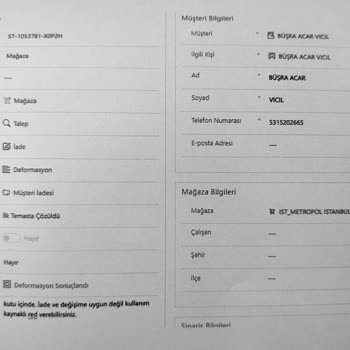 Boyner Mağazasında Alınan Fabrika Botunun Üretim Hatası Nedeniyle İade Talebi