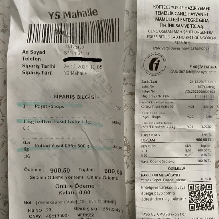 Yemeksepeti Fazladan Kesilen Provizyon Tutarını İade Etmedi