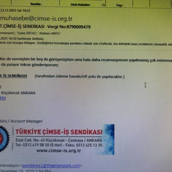 Green Park Pendik Otelinde 7 Mail Gönderilmesine Rağmen Rezervasyon Oluşturulamadı