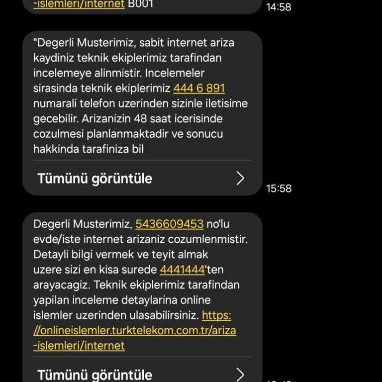 Sözleşmede Belirtilen 1000 Mbps Hızın Sağlanmaması Ve Yanıltıcı Çözüm Bildirimi