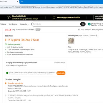 Adres Dağıtım Alanı Dışında Kargo Teslim Edilmedi Ve İlgisiz Müşteri Hizmetleri