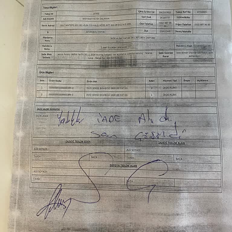 İade Edilen Hatalı Yatakların Parası Ödenmedi, Müşteri Hizmetleri Yanıtsız