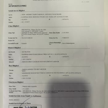 Garanti Süresinde Panel Arızası Veren Philips Televizyonun Değişim Talebi Yanıtsız