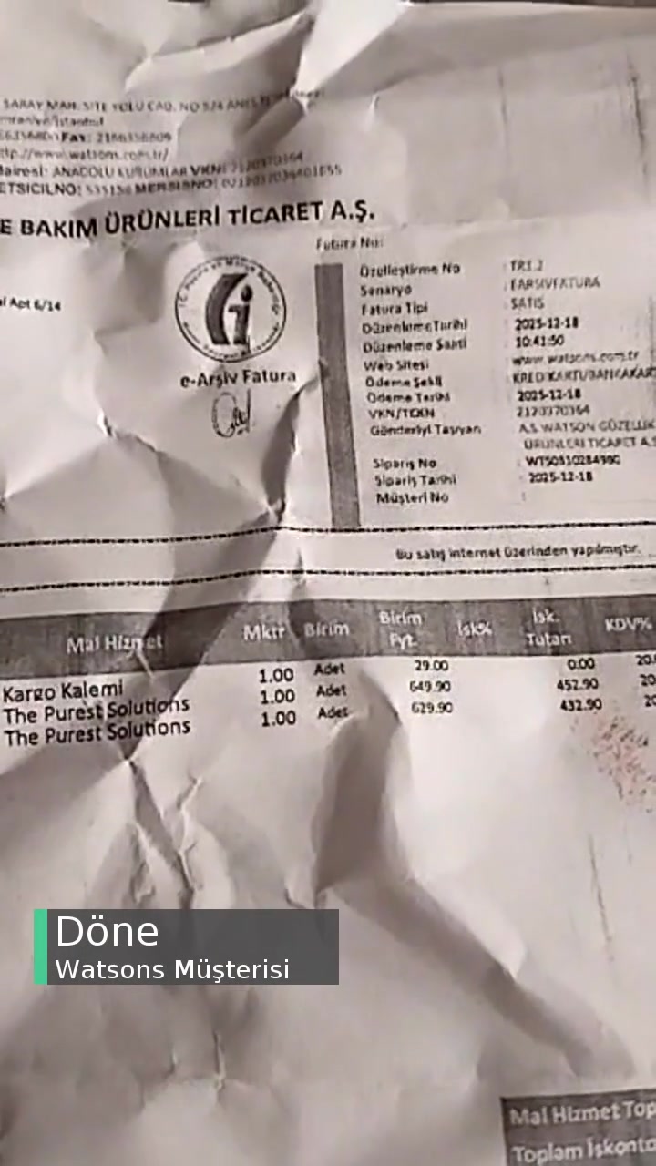 Watsons Kargo Kalemi Ücreti Nedir? videonun kapak resmi