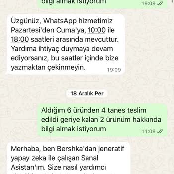 Bershka Siparişindeki 2 Ürünün Eksik Gelmesi Ve Çözüm Talebi