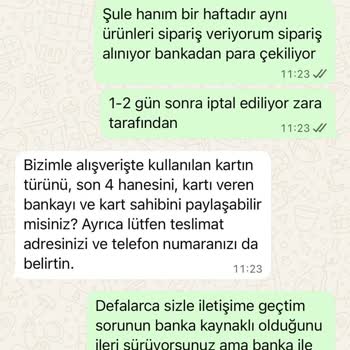 Zara’da Tekrarlanan Sipariş İptalleri Ve Geri Ödeme Sorunu