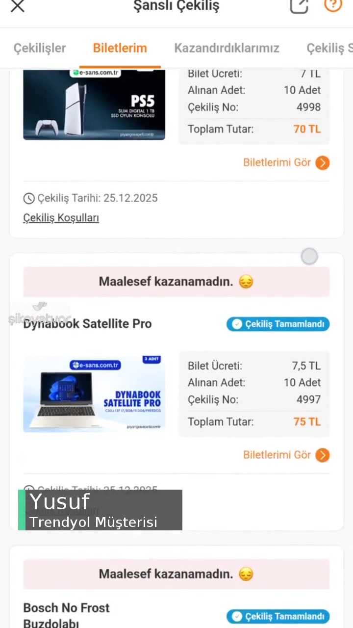 Trendyol Şanslı Çekiliş Hüsranı! videonun kapak resmi