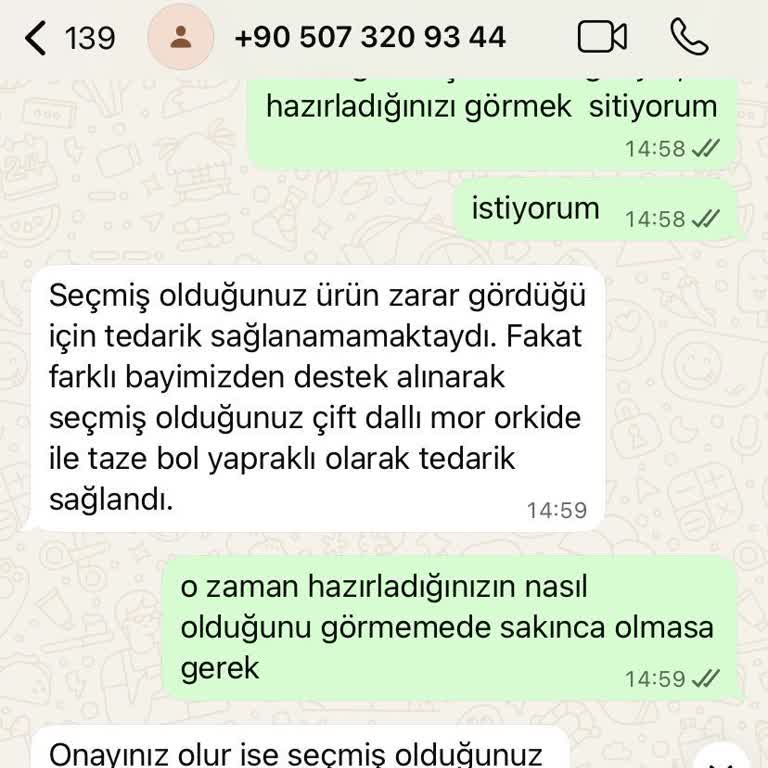 Teslimat Gecikmesi Ve Görsel Talebine Cevap Almama