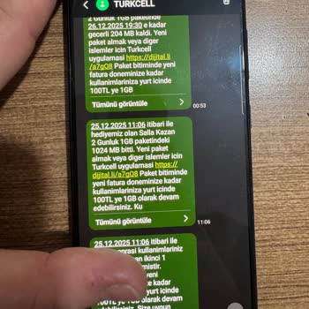 Turkcell Hattıma Arka Arkaya 4 Kez 1 GB Ek Paket Tanımlanması Ve Haksız Ücretlendirme