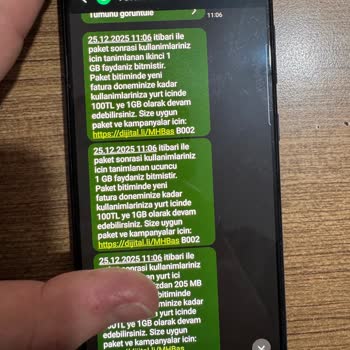 Turkcell Hattıma Arka Arkaya 4 Kez 1 GB Ek Paket Tanımlanması Ve Haksız Ücretlendirme