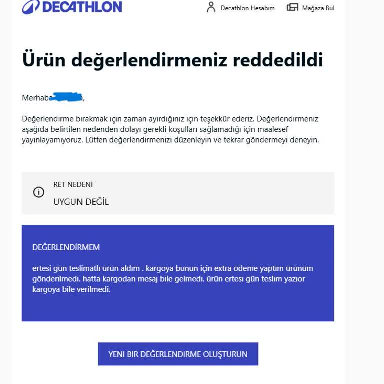 Hızlı Teslimat Sözünün Yerine Getirilmemesi Ve Yorum Sansürü