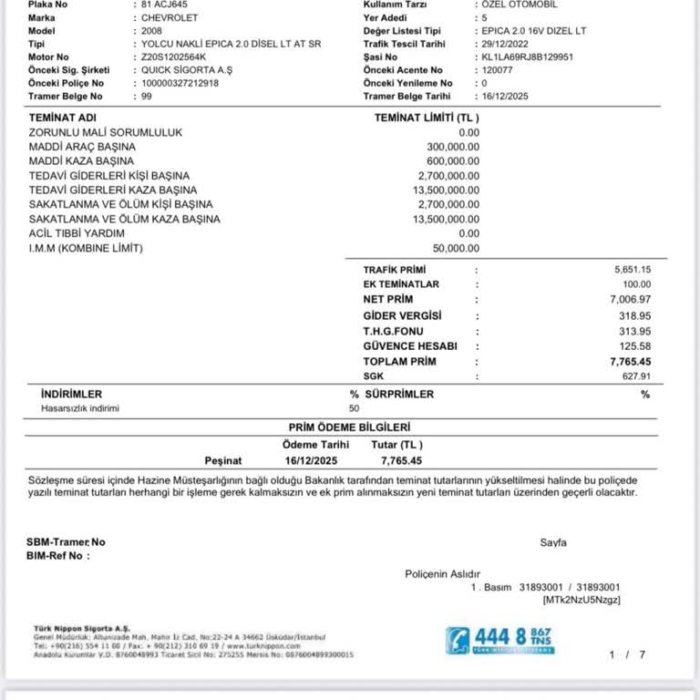 Türk Nippon Sigorta’da Trafik Sigortası İptalinde Saatlerce Süren Gecikme Ve İletişimsizlik