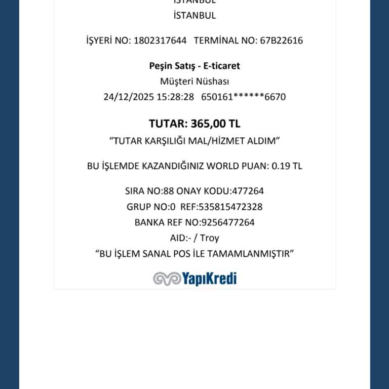 Karekod Okutulup Ödeme Yapıldıktan Sonra Fiş Olmadığı İçin Damgalar Tanımlanmadı