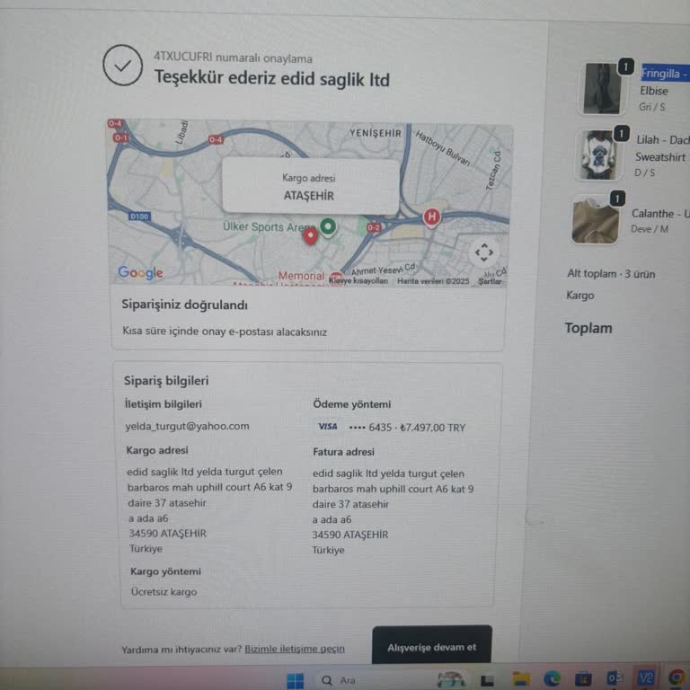 Cevapsız Ve Teslim Edilmeyen 7.000 TL'lik Sipariş