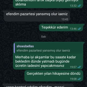 Kalitesiz Ayakkabı Ve 1.453 TL Para İadesi Gecikmesi