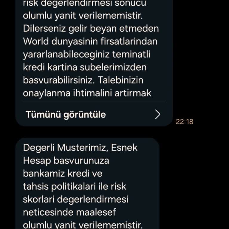 Yapı Kredi Maaş Müşterisinin Kredi Kartı Ve Avans Başvurularının Gerekçesiz Redleri