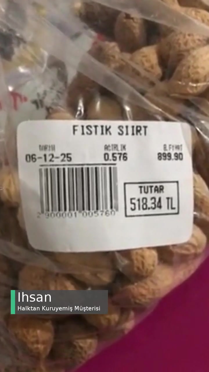 Halktan Kuruyemiş Fıstık Ücreti! videonun kapak resmi