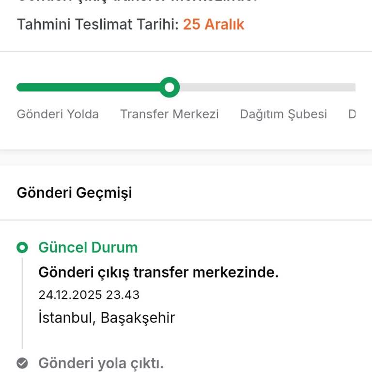 Kargo Şirketinin Gecikmeli Teslimi Ve Yetersiz Müşteri Hizmeti
