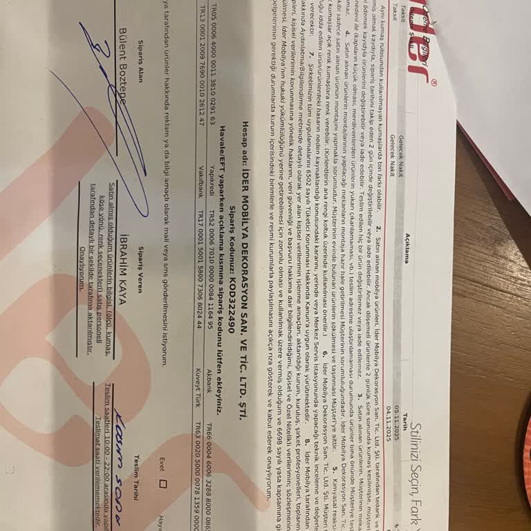 Eksik Gönderilen Orta Sehpa İçin Ücretsiz Teslimat Talebi