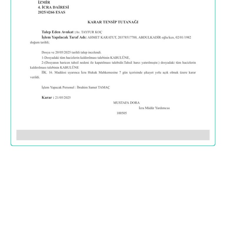 Kapanmış Borç İçin Tekrar Tahsilat Talebi Ve Sistem Hatası