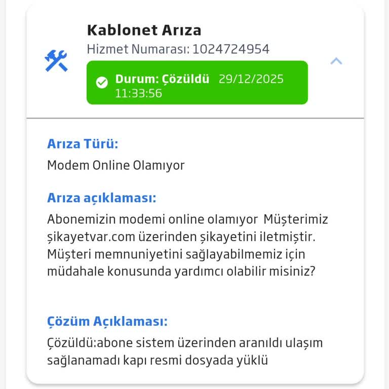 Kablo Net'te Sürekli Kesintiler Ve Müşteri Hizmetlerine Ulaşılamaması