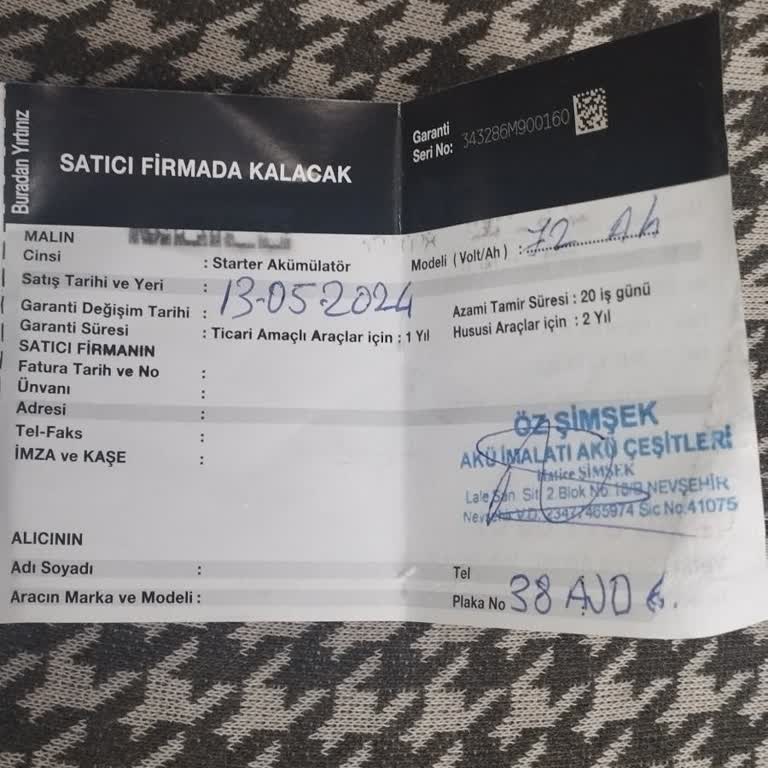 Garanti Kapsamındaki 72 Ah Akünün Değişimi Reddedildi