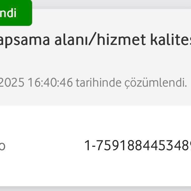 Sur’da Vodafone Kapsama Ve Şebeke Sorunu Nedeniyle Hattım Kullanılamaz