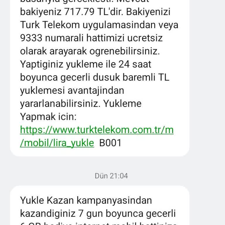 Paket İnterneti Bittiğinde Uyarısız Yüksek Bakiye Kesintisi Ve İade Talebi