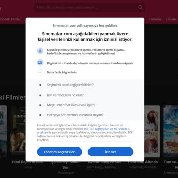 Sinemalar.com’da Kişisel Veri Reddet Seçeneği Yok