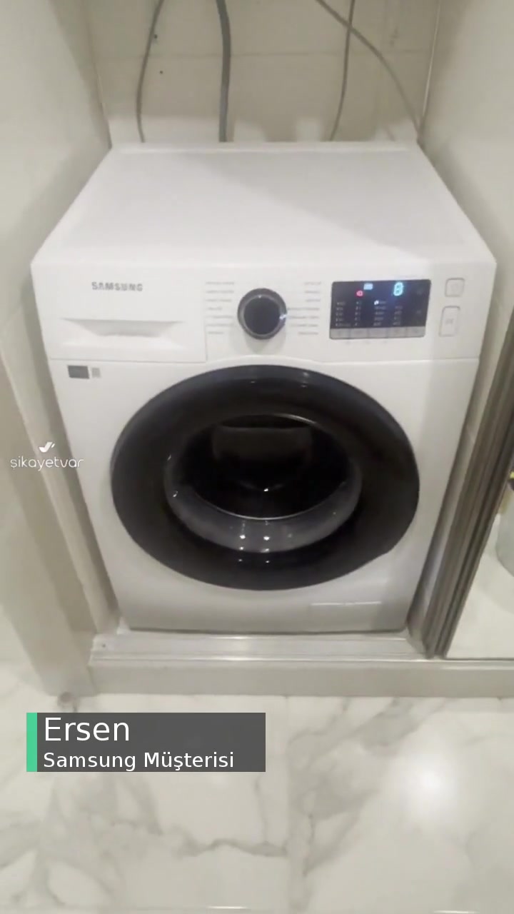 Samsung WW11BGA046AEAH 11 Kg 1400 Devir Çamaşır Makinesi Sesi! videonun kapak resmi