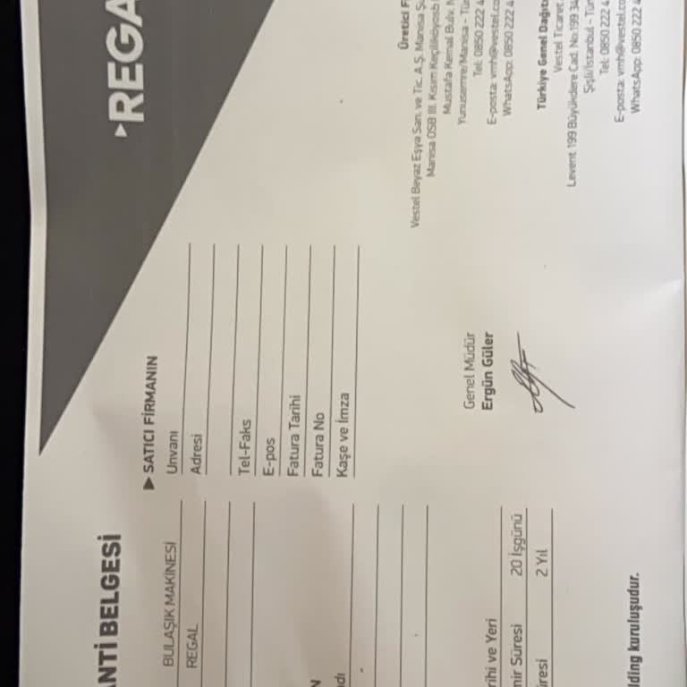 Regal Bulaşık Makinem Sürekli Altından Su Kaçırıyor, Garanti Kapsamında Değişim Talep Ediyorum