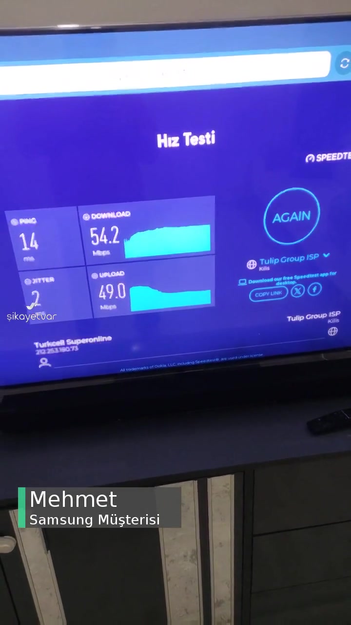 Samsung Q80 55 Series TV'de İnternet Hız Problemi videonun kapak resmi