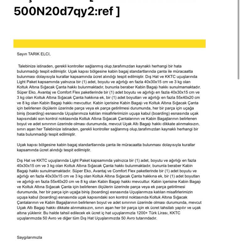 Sabiha Gökçen’de Keyfi Bagaj Ücreti Ve Belgesiz Manuel Kart İşlemi